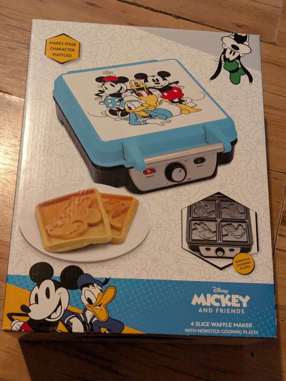 Disney Mickey and Friends 4-Slice Waffle Maker - Blue and White